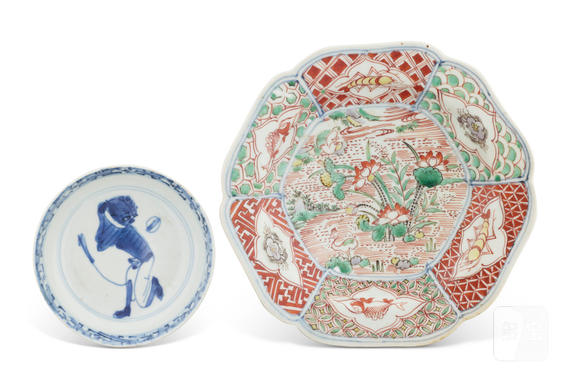 A POLYCHROME FOLIATED DISH  JAPAN, EDO PERIOD, 17TH CENTURY - 图1